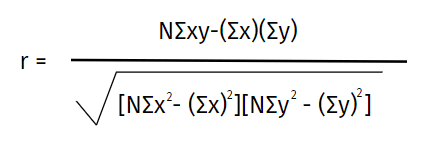 Pearson Correlalation Coefficient Formula 